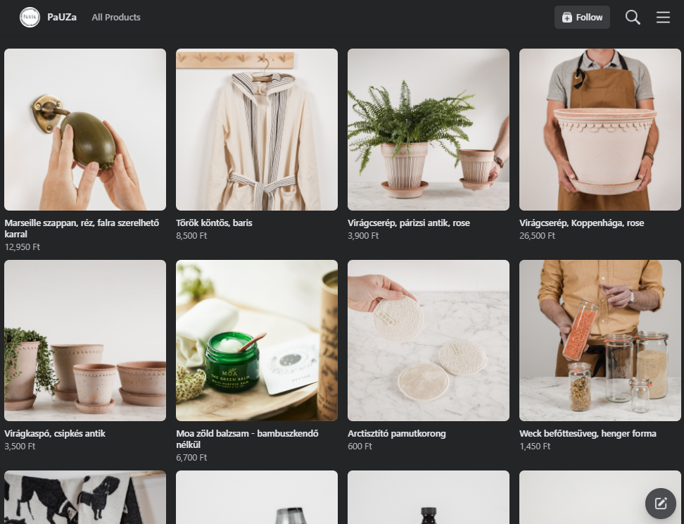 Facebook Bolt értékesítés