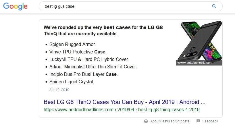 featured snippet